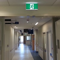 Famco Exit in Hallway of Taranaki Base Hospital