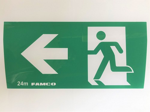 F9970 RUNNING MAN LEFT DECAL